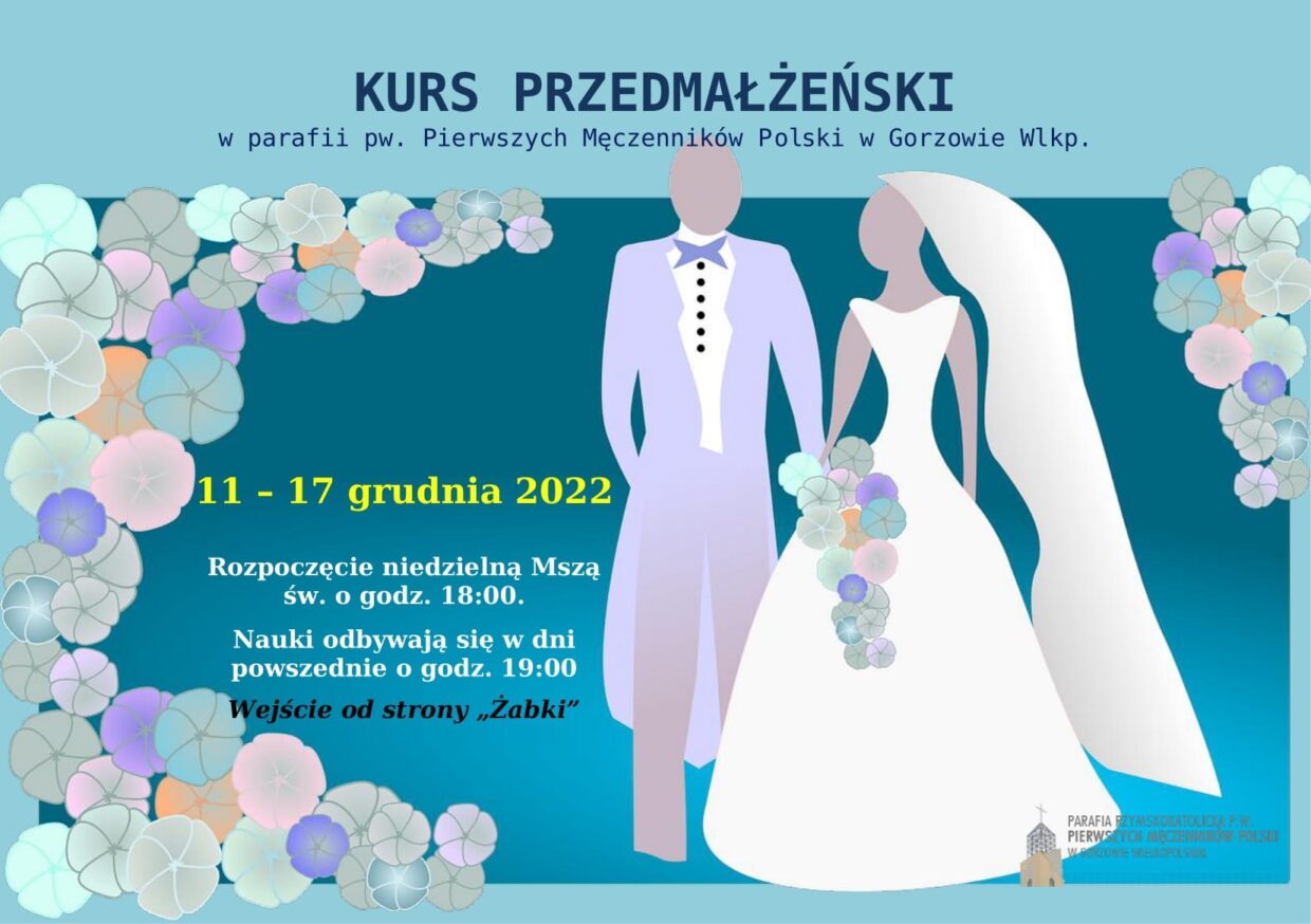 Kurs przedmałżeński w dniach od 11 do 17 grudnia